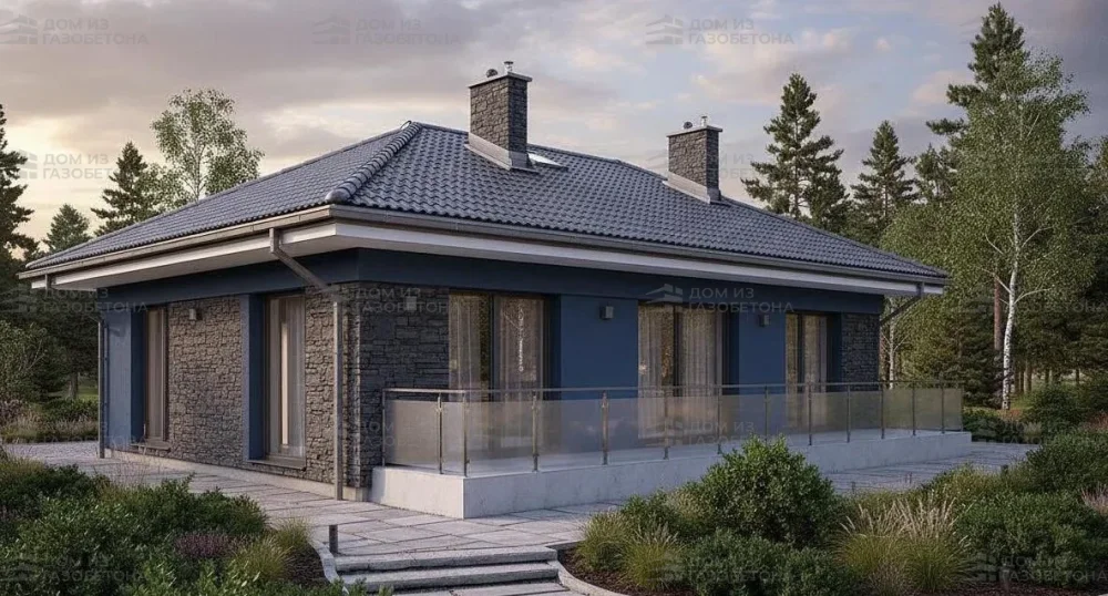 Проект Одноэтажный дом 13 на 11, 111 м2