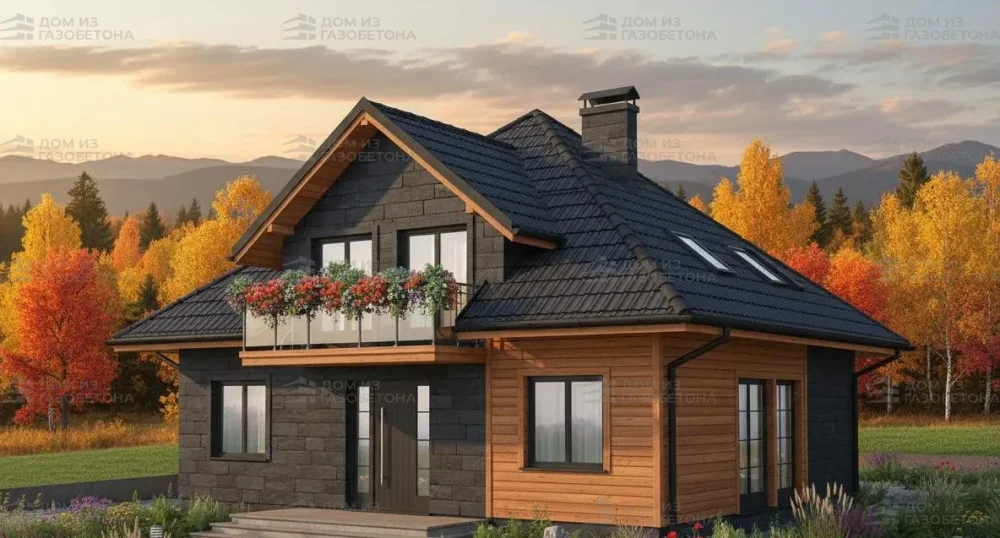 Проект Двухэтажный дом 12 на 12, 172 м2