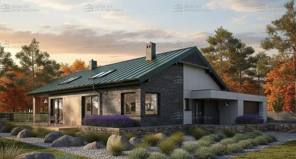 Проект Одноэтажный дом 17 на 18, 169 м2