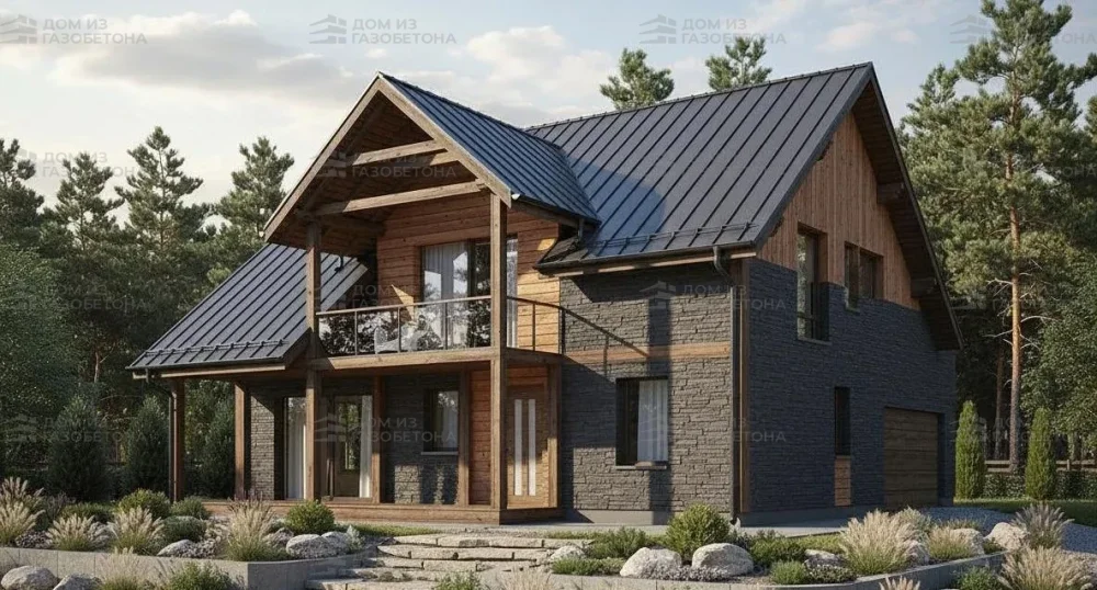 Проект Двухэтажный дом 14 на 15, 191 м2