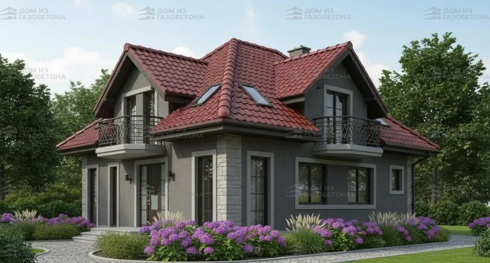 Проект Двухэтажный дом 12 на 13, 170 м2