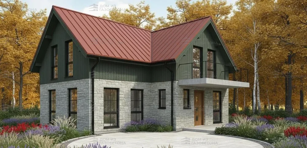 Проект Двухэтажный дом 15 на 11, 136 м2