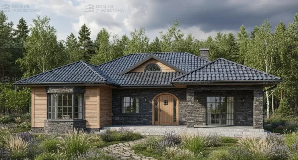 Проект Одноэтажный дом 16 на 15, 146 м2