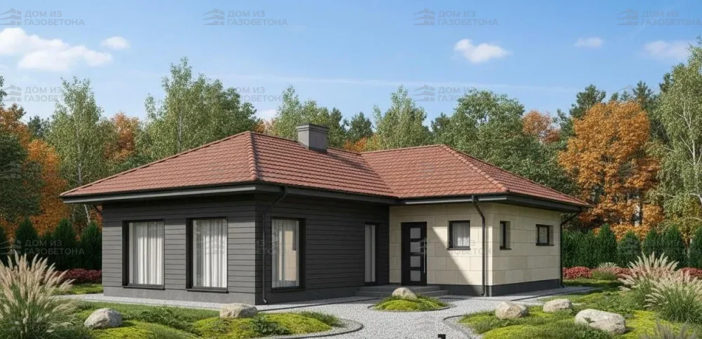 Проект Одноэтажный дом 15 на 16, 125 м2