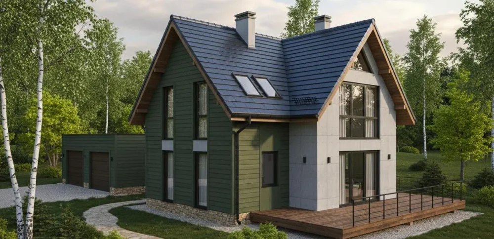 Проект Двухэтажный дом 10 на 10, 125 м2