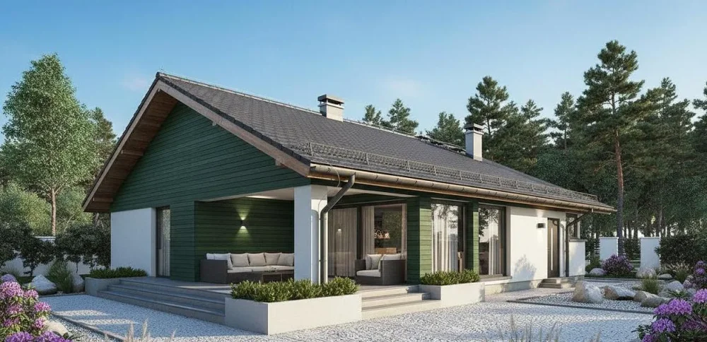 Проект Одноэтажный дом 11 на 17, 132 м2