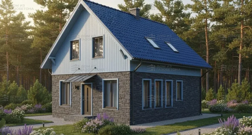 Проект Двухэтажный дом 11 на 8, 105 м2