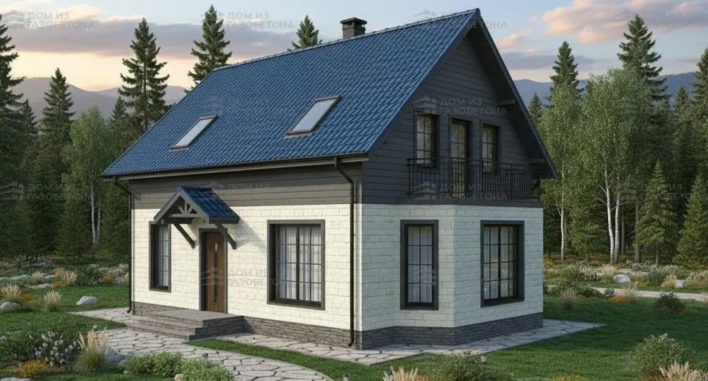 Проект Двухэтажный дом 10 на 8, 126 м2